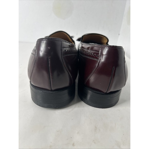 Johnson & Murphy Aristocrat Deerfield Wing Tip Tassel Oxford Sz 12 Burgundy main image 12